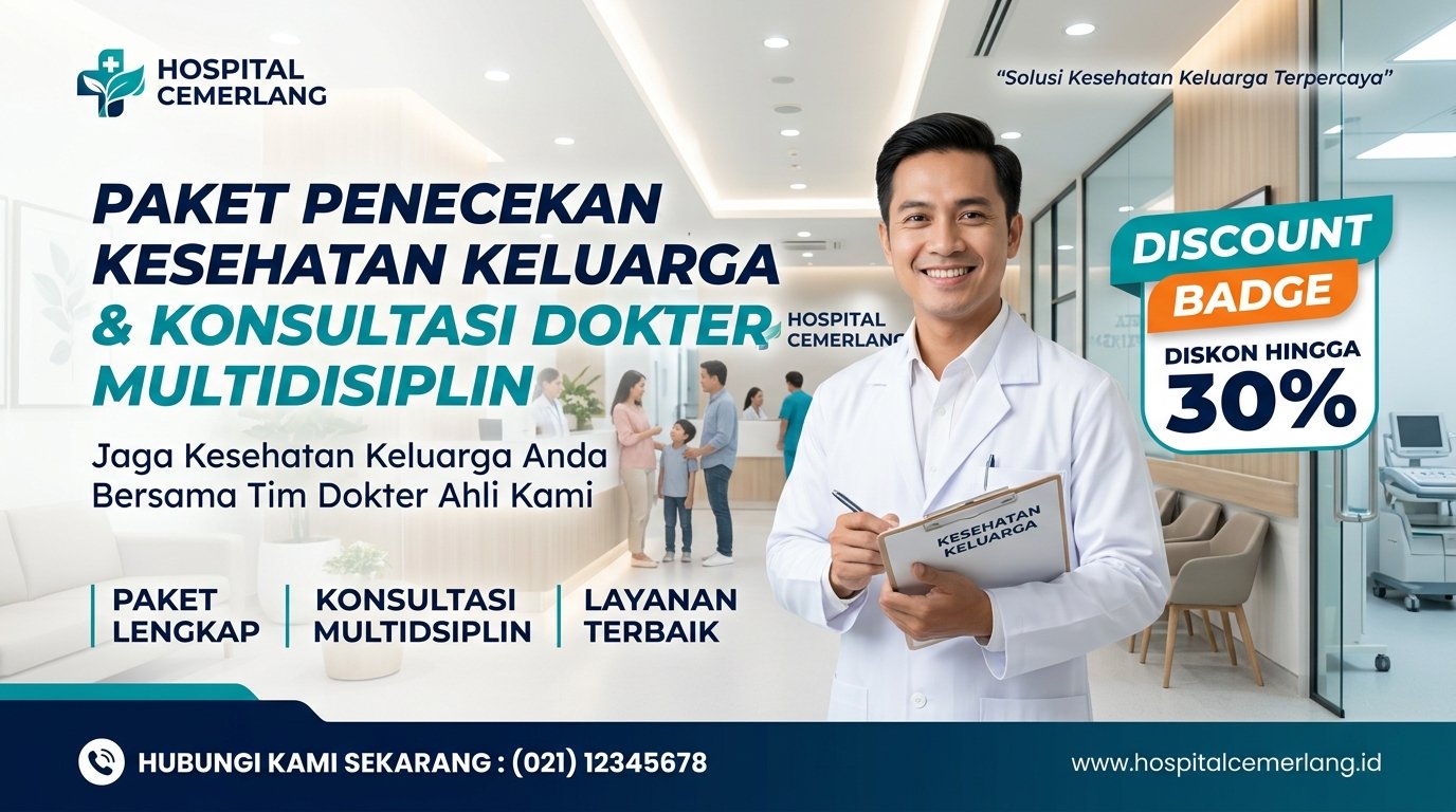 Promo Paket Pemeriksaan Kesehatan Keluarga & Konsultasi Dokter Multidisiplin