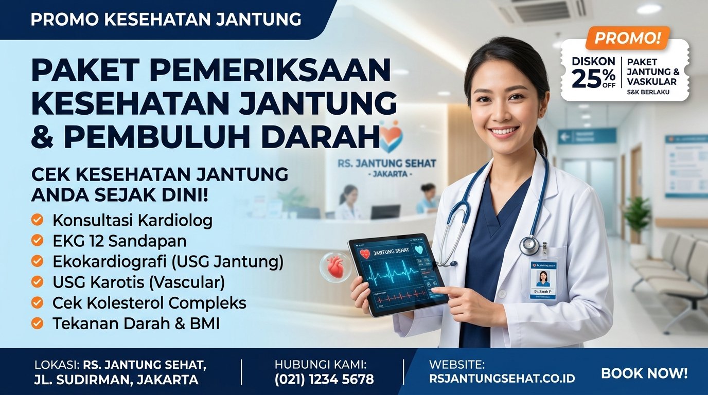 Promo Paket Pemeriksaan Kesehatan Jantung & Pembuluh Darah Terintegrasi